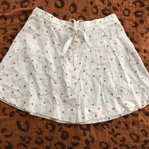 Vintage white patterned tennis skirt